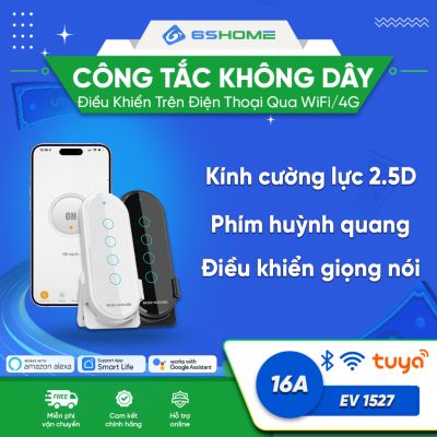 Công Tắc Không Dây Điều Khiển Từ Xa Phát Sóng RF 6shome Smart Remote