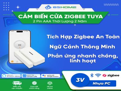 Cảm Biến Cửa Báo Động An Ninh Zigbee Tuya Thương Thích Google Home Và Amazon Alexa SH33