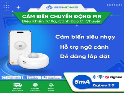 Cảm Biến Chuyển Động Tròn Gắn Trần Bật Tắt Từ Xa Cảnh Báo Di Duyển Tuya Zigbee 3.0