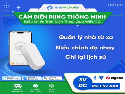 Cảm Biến Rung Động Không Dây Tuya Zigbee SH37 Tương Thích Aexa