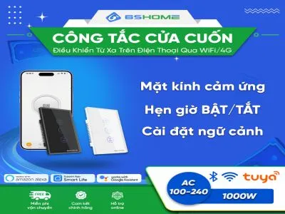 Công Tắc Cửa Cuốn Thông Minh 4G Wifi Tuya Điều Khiển Bật Tắt Từ Xa