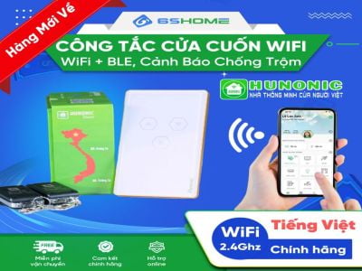 Công Tắc Cửa Cuốn Điều Khiển Từ Xa Qua Điện Thoại Wifi BLE Hunonic