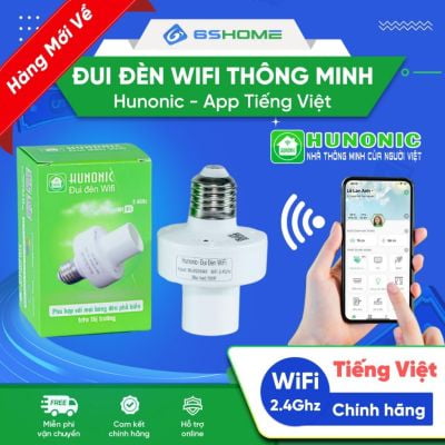 Đui Đèn Thông Minh Điều Khiển Từ Xa Qua Điện Thoại Wifi Hunonic 500w