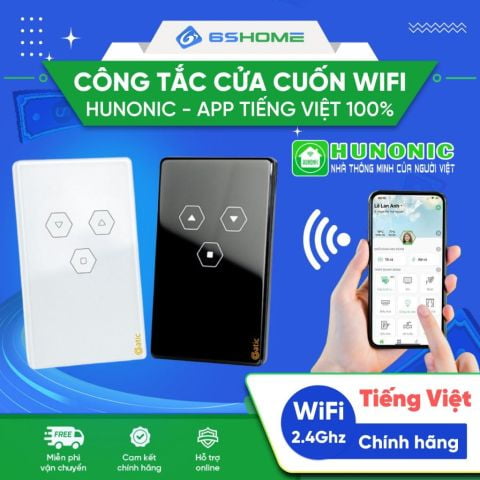 Công Tắc Cửa Cuốn Thông Minh Điều Khiển Từ Xa Wifi Hunonic Datic