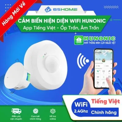 Cảm Biến Hiện Diện Wifi Hunonic HDR Ốp Trần