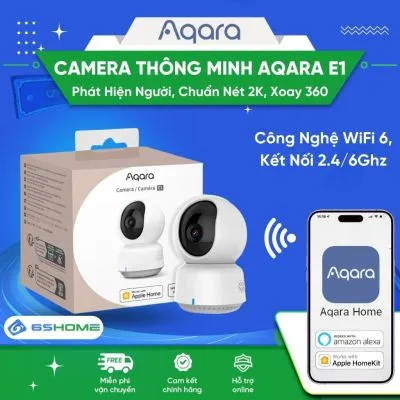 Camera Thông Minh Xoay 360 Độ Kết Nối Wifi Aqara E1 2K Hỗ Trợ Homekit & Google Home