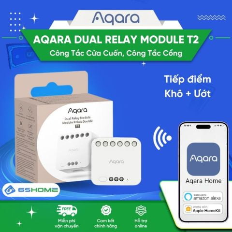 Công Tắc Thông Minh Zigbee Aqara Dual Relay Module T2 Matter DCM-K01 Bản Quốc Tế