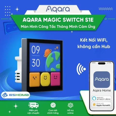 Màn Hình Thông Minh Kết Nối Wifi Aqara Magic Switch S1E Bản Quốc Tế Tương Thích Alexa, Homekit Và Google Assistant
