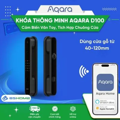 Khóa Thông Minh Mở Khóa Vân Tay Mật Khẩu Kết Nối Bluetooth Zigbee 3.0 Aqara D100 Smart Lock