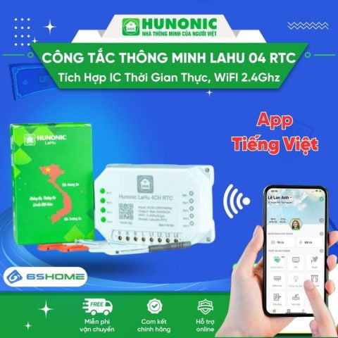 Công Tắc Thông Minh Hẹn Giờ Không Cần Wifi Lauhu 04 RTC Tích Hợp IC Thời Gian Thực