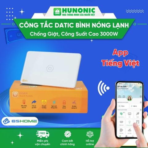 Công Tắc Cảm Ứng Điều Khiển Từ Xa Wifi Hunonic Datic Công Suất Lớn 3000W