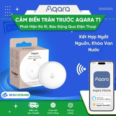 Cảm Biến Nước Zigbee 3.0 Aqara Water Leak Sensor T1 | Báo Động Rỏ Rỉ, Tràn Nước Qua Điện Thoại