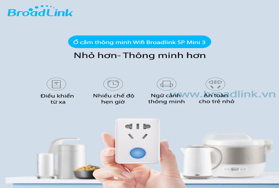 Ổ Cắm Thông Minh Wifi Broadlink SP Mini 3